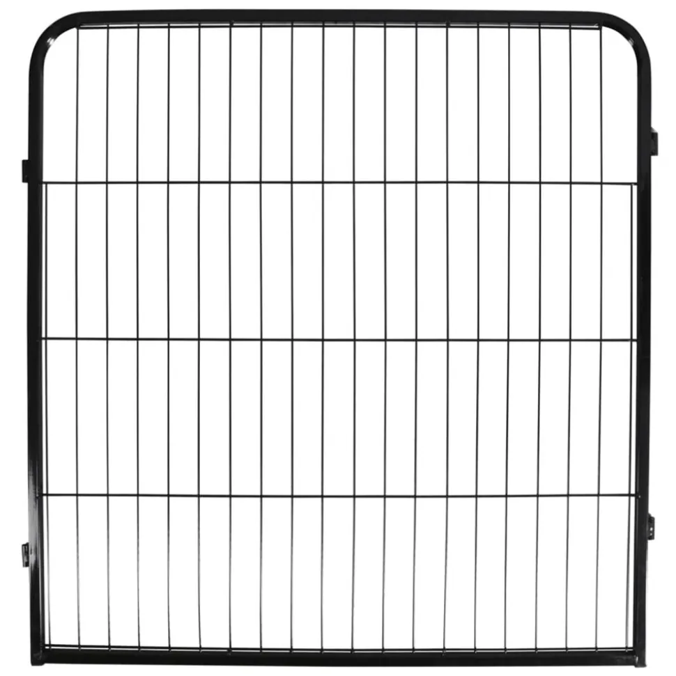 KERBL - Enclos d'extérieur avec porte pour animaux de compagnie noir