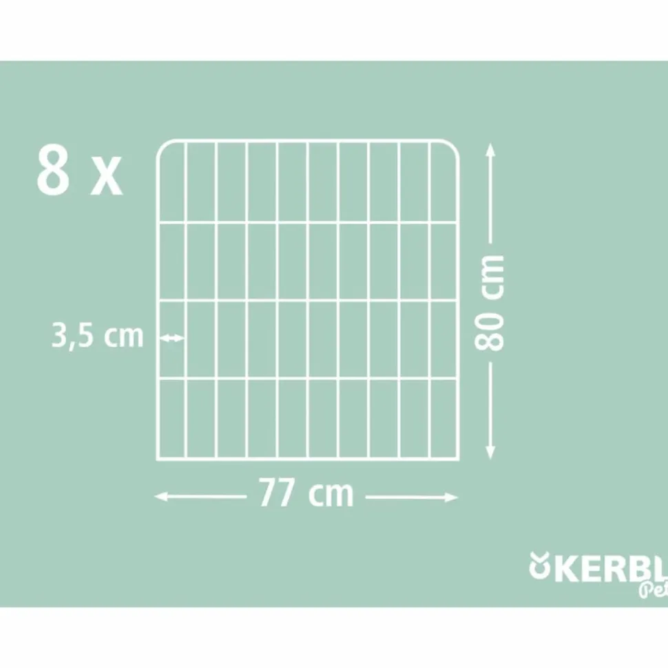KERBL - Enclos d'extérieur avec porte pour animaux de compagnie noir