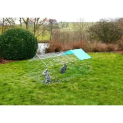 KERBL - Kerbl - enclos extérieur pour rongeur - antifugue - 180 x 90 x 75 cm - gris - sécurisé