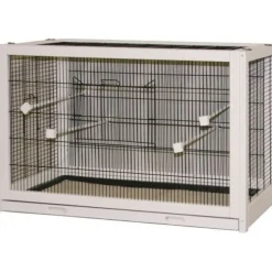 KERBL - Kerbl voliere en bois 100x50x60cm - blanc - meuble non fourni - pour oiseau