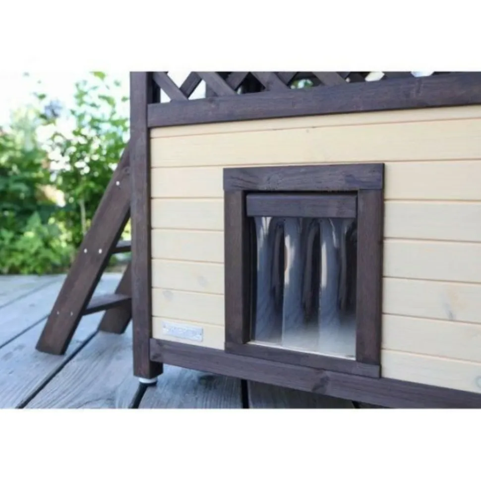KERBL - Maison pour chat - kerbl - 4-seasons deluxe - 88 x 57 x 77 cm