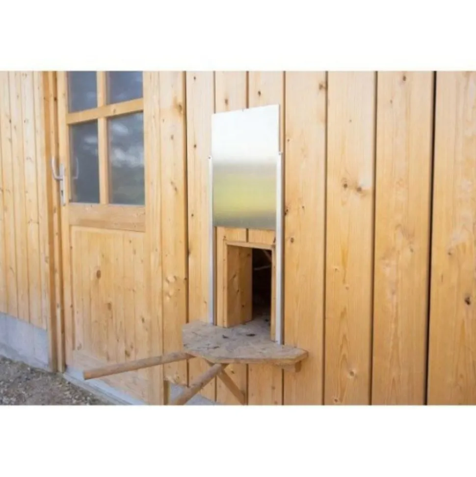 KERBL - Porte poulailler coulissante - kerbl - alu - 22 x 33 cm - taille s