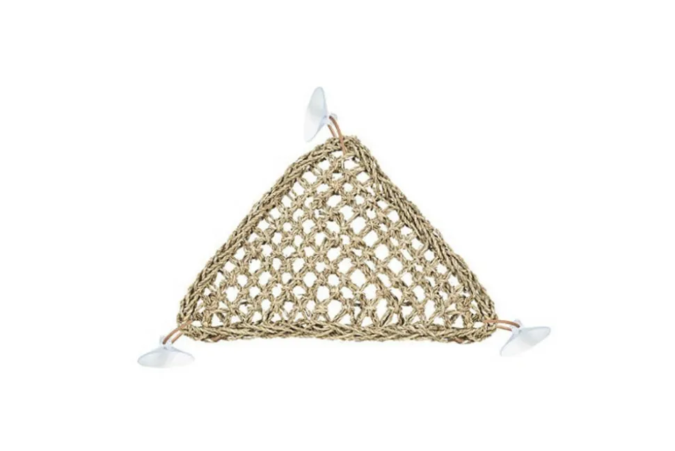LA FERME TROPICALE - Hamac d'angle pour reptile en fibres naturelles - large - decoration pour lézards type pogona, gecko, iguane
