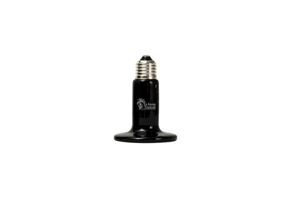 LA FERME TROPICALE - Lampe chauffante céramique 50w - ampoule / chauffage pour reptiles (lézards, serpents), amphibiens et invertébrés