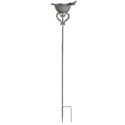 LA GRANDE PRAIRIE - Mangeoire planter forme cœur gris patiné 21x110cm