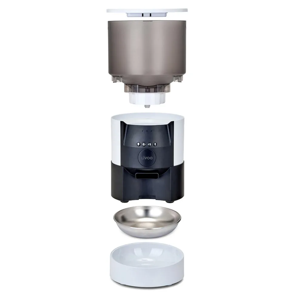 LIVOO - Livoo distributeur de croquettes automatique 5w blanc - pet100