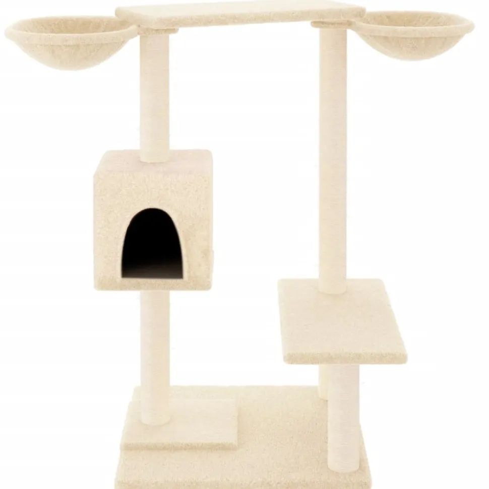 MAISON EXCLUSIVE - Arbre à chat avec griffoirs crème 82 cm