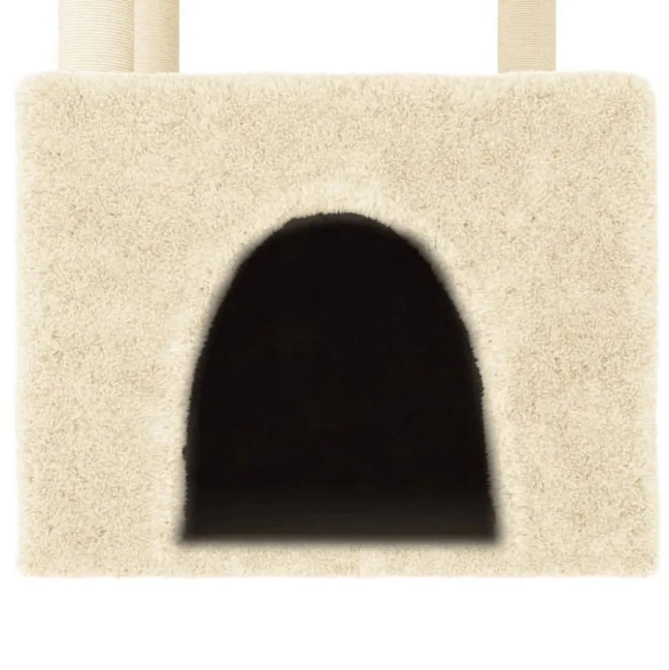 MAISON EXCLUSIVE - Arbre à chat avec griffoirs en sisal crème 109,5 cm