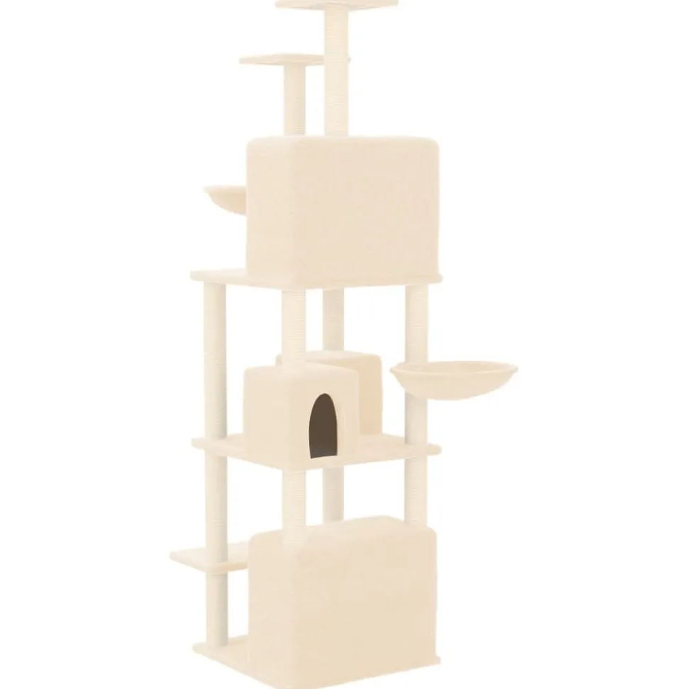 MAISON EXCLUSIVE - Arbre à chat avec griffoirs en sisal crème 180 cm