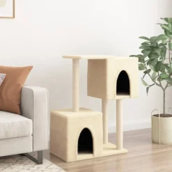 MAISON EXCLUSIVE - Arbre à chat avec griffoirs en sisal crème 86 cm