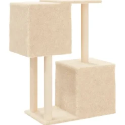 MAISON EXCLUSIVE - Arbre à chat avec griffoirs en sisal crème 86 cm