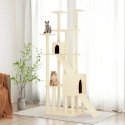 MAISON EXCLUSIVE - Arbre à chat avec griffoirs en sisal crème 190 cm