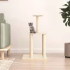 MAISON EXCLUSIVE - Arbre à chat avec griffoirs en sisal crème 85,5 cm