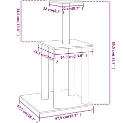 MAISON EXCLUSIVE - Arbre à chat avec griffoirs en sisal crème 85,5 cm