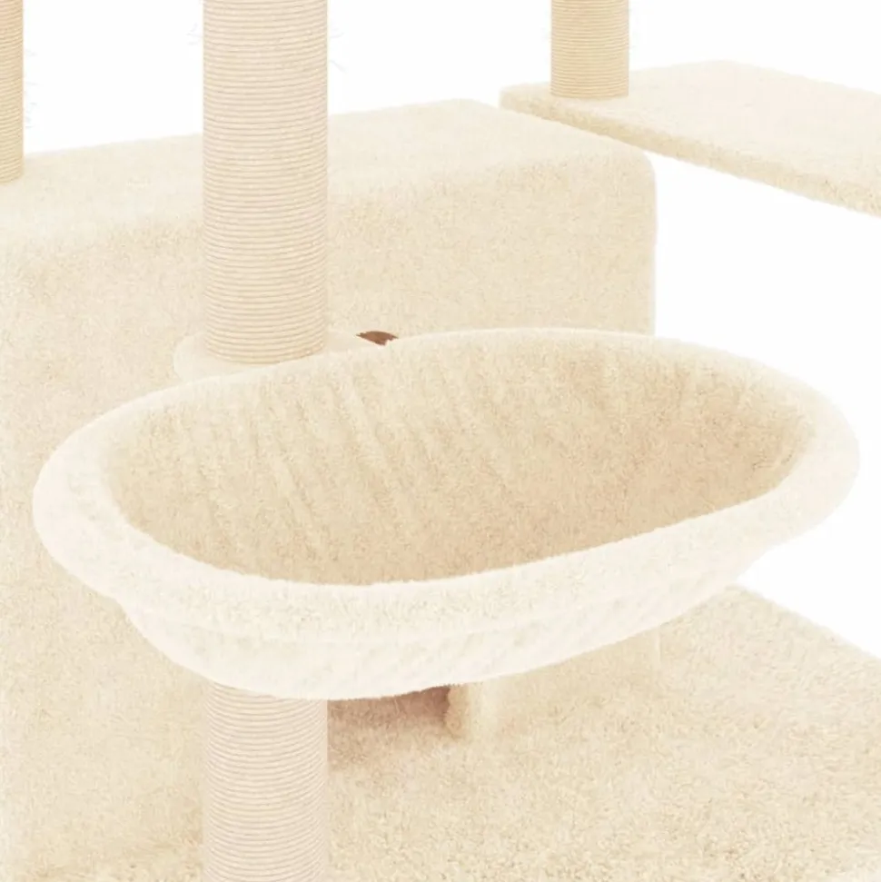 MAISON EXCLUSIVE - Arbre à chat avec griffoirs en sisal crème 166 cm