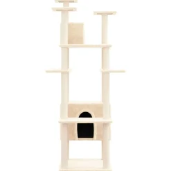 MAISON EXCLUSIVE - Arbre à chat avec griffoirs en sisal crème 162 cm