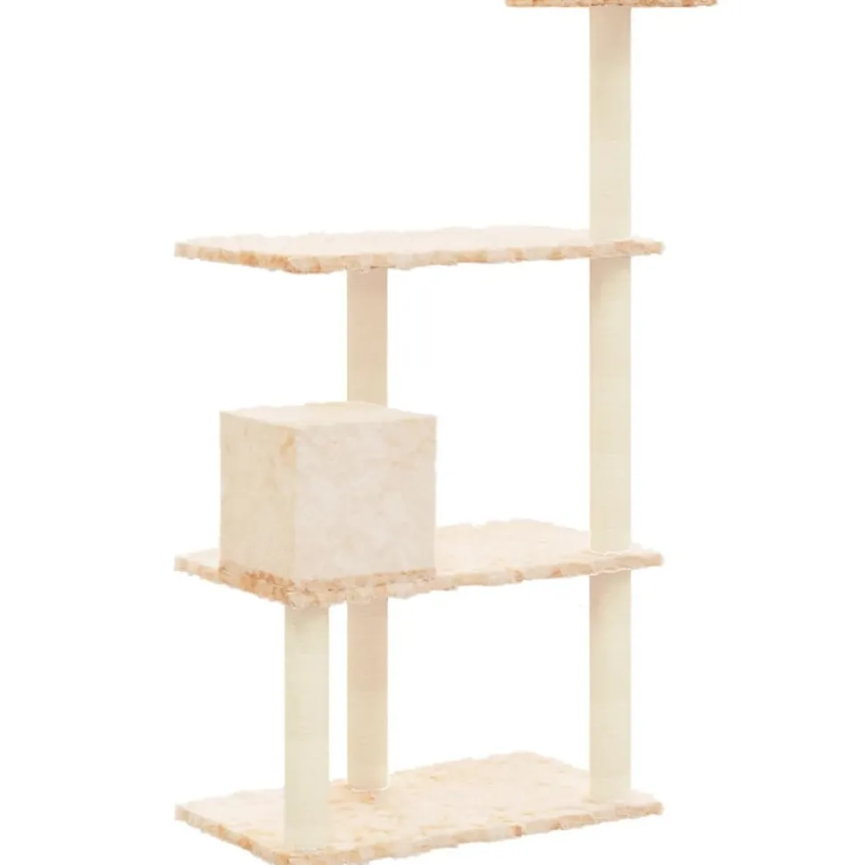 MAISON EXCLUSIVE - Arbre à chat avec griffoirs en sisal crème 119 cm