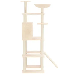 MAISON EXCLUSIVE - Arbre à chat avec griffoirs en sisal crème 166 cm