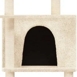 MAISON EXCLUSIVE - Arbre à chat avec griffoirs en sisal crème 166 cm