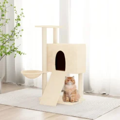 MAISON EXCLUSIVE - Arbre à chat avec griffoirs en sisal crème 96 cm