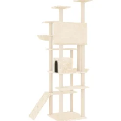 MAISON EXCLUSIVE - Arbre à chat avec griffoirs en sisal crème 191 cm