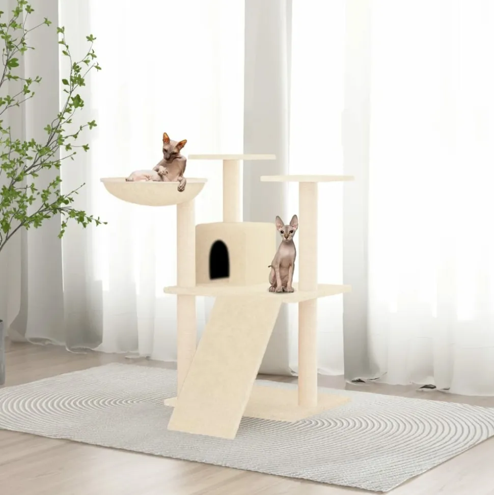 MAISON EXCLUSIVE - Arbre à chat avec griffoirs en sisal crème 83 cm