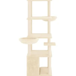 MAISON EXCLUSIVE - Arbre à chat avec griffoirs en sisal crème 147 cm