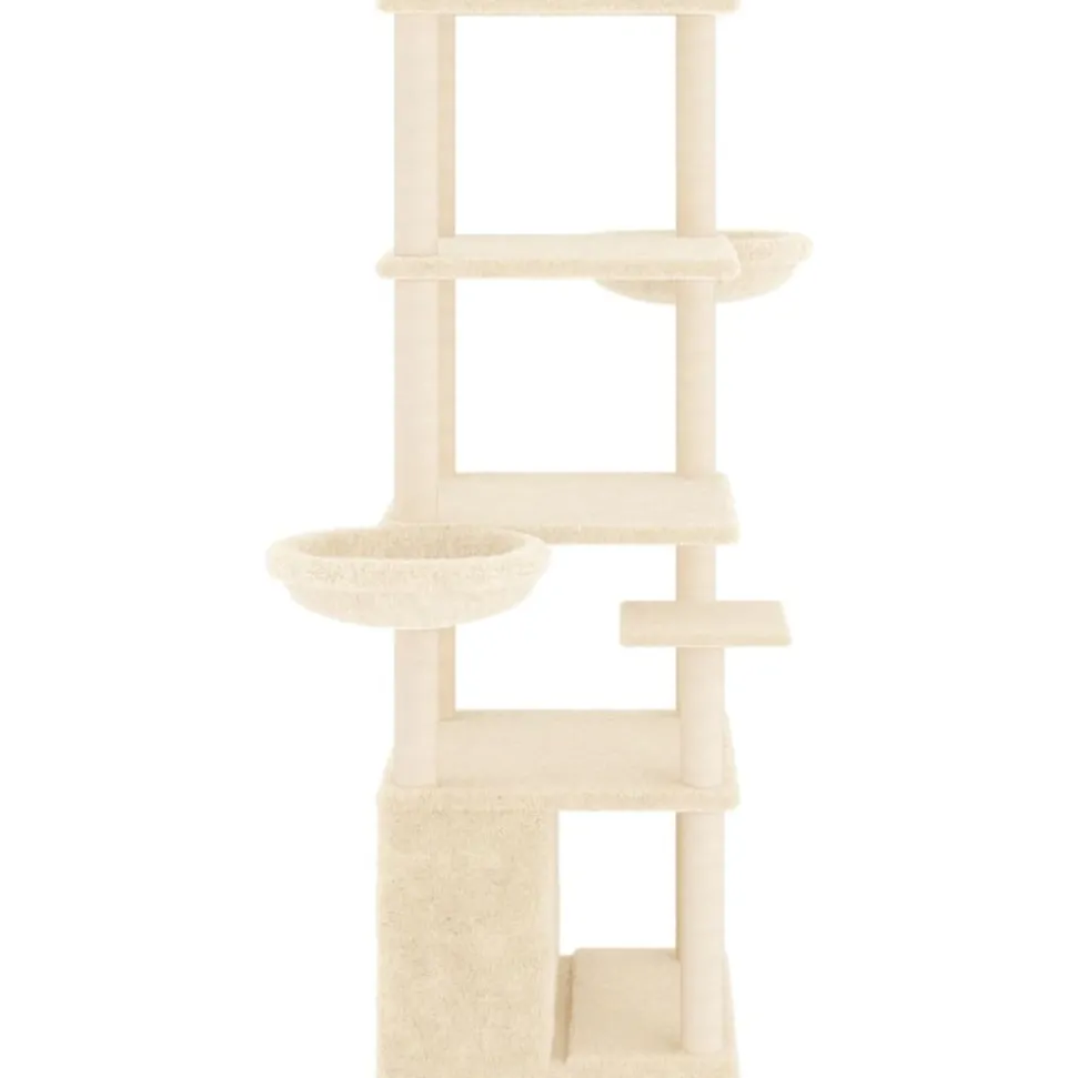 MAISON EXCLUSIVE - Arbre à chat avec griffoirs en sisal crème 147 cm