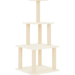 MAISON EXCLUSIVE - Arbre à chat avec griffoirs en sisal crème 111 cm