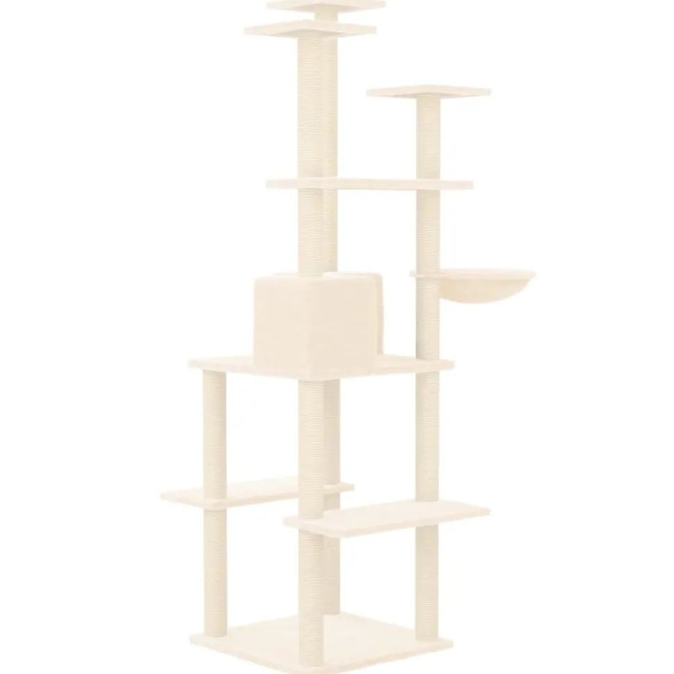 MAISON EXCLUSIVE - Arbre à chat avec griffoirs en sisal crème 167 cm