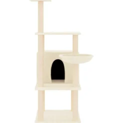 MAISON EXCLUSIVE - Arbre à chat avec griffoirs en sisal crème 132 cm