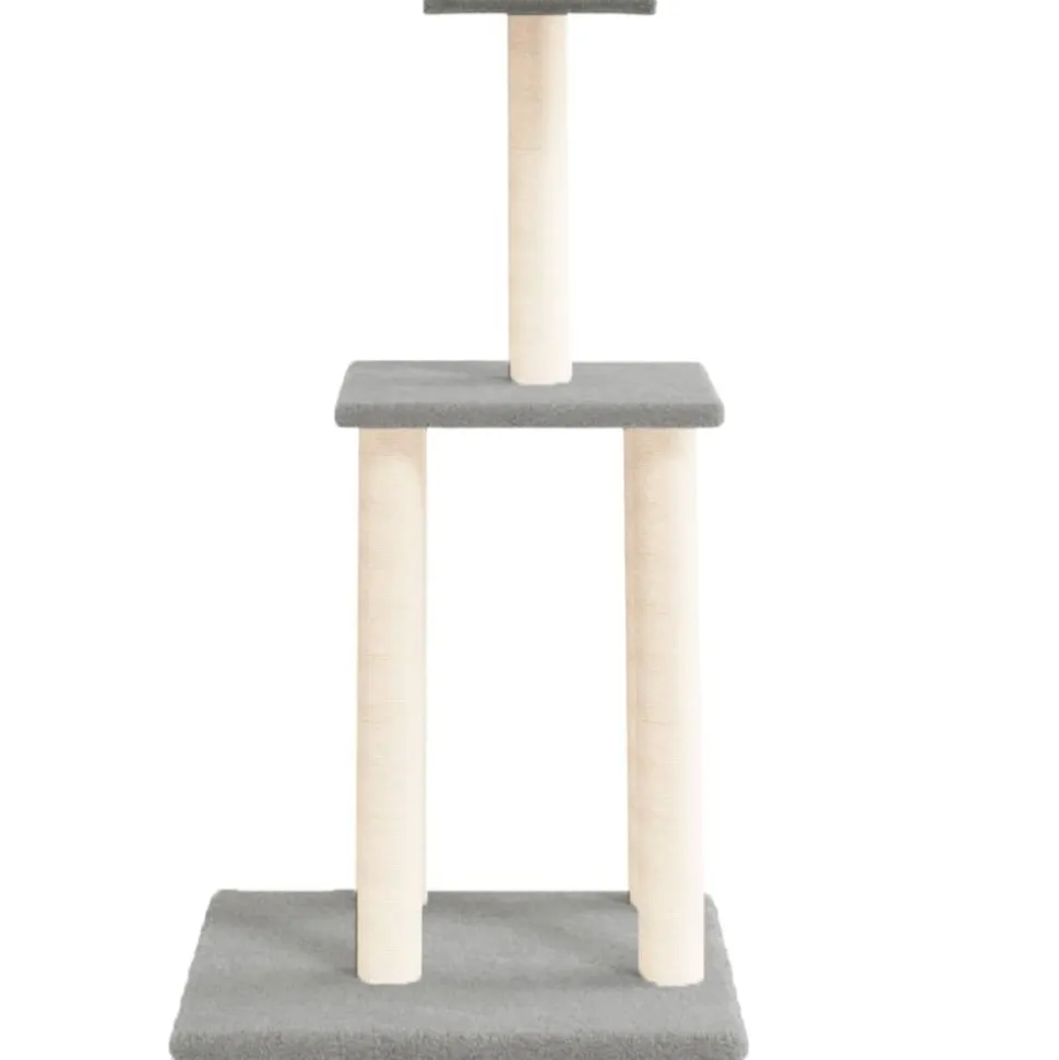 MAISON EXCLUSIVE - Arbre à chat avec griffoirs en sisal gris clair 85,5 cm