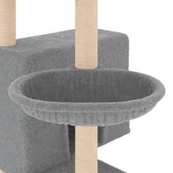 MAISON EXCLUSIVE - Arbre à chat avec griffoirs en sisal gris clair 143 cm