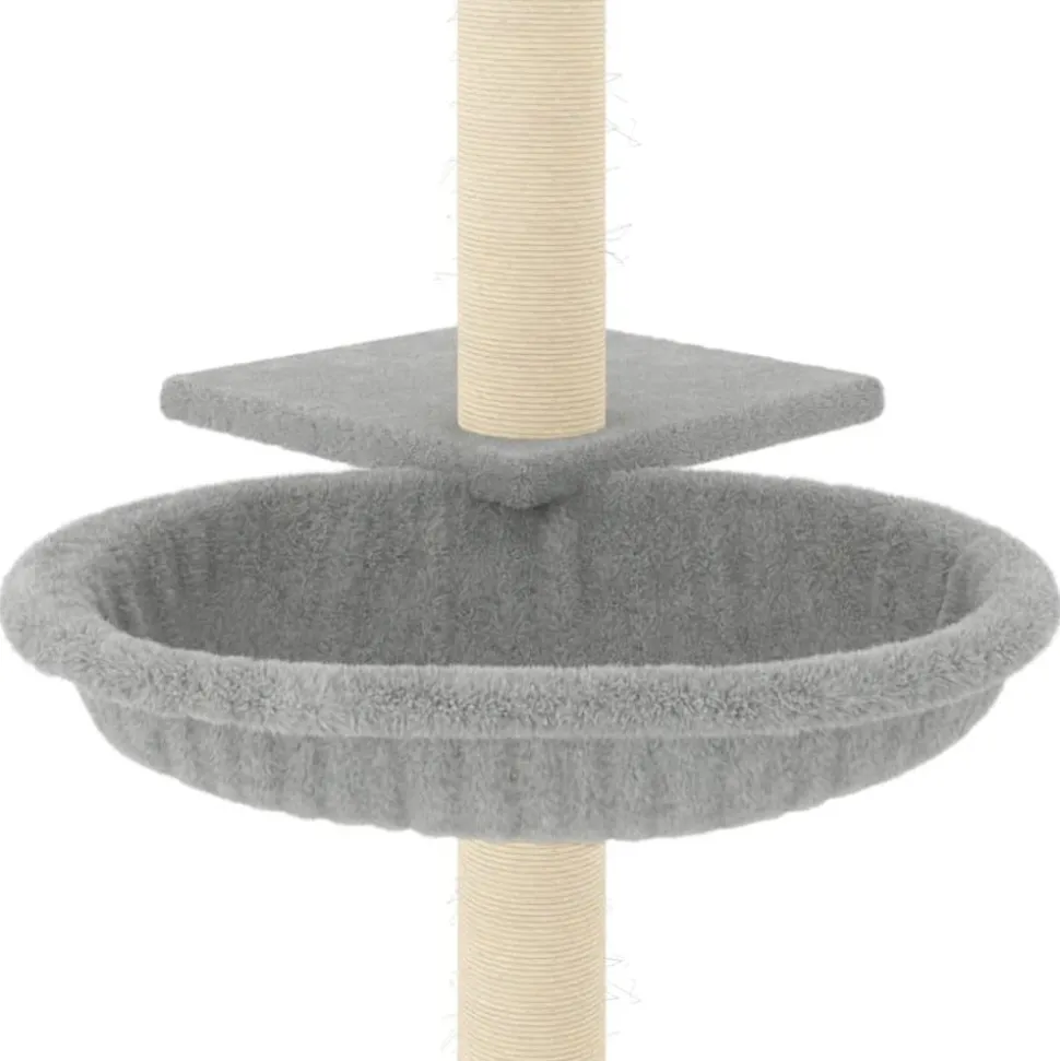 MAISON EXCLUSIVE - Arbre à chat avec griffoirs en sisal gris clair 72 cm