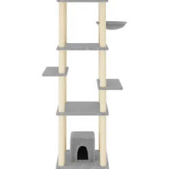 MAISON EXCLUSIVE - Arbre à chat avec griffoirs en sisal gris clair 154 cm
