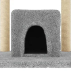 MAISON EXCLUSIVE - Arbre à chat avec griffoirs en sisal gris clair 154 cm