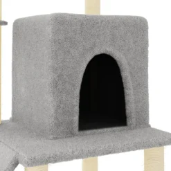 MAISON EXCLUSIVE - Arbre à chat avec griffoirs en sisal gris clair 96,5 cm