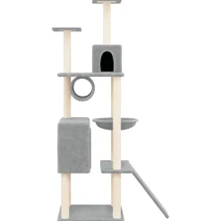 MAISON EXCLUSIVE - Arbre à chat avec griffoirs en sisal gris clair 168 cm