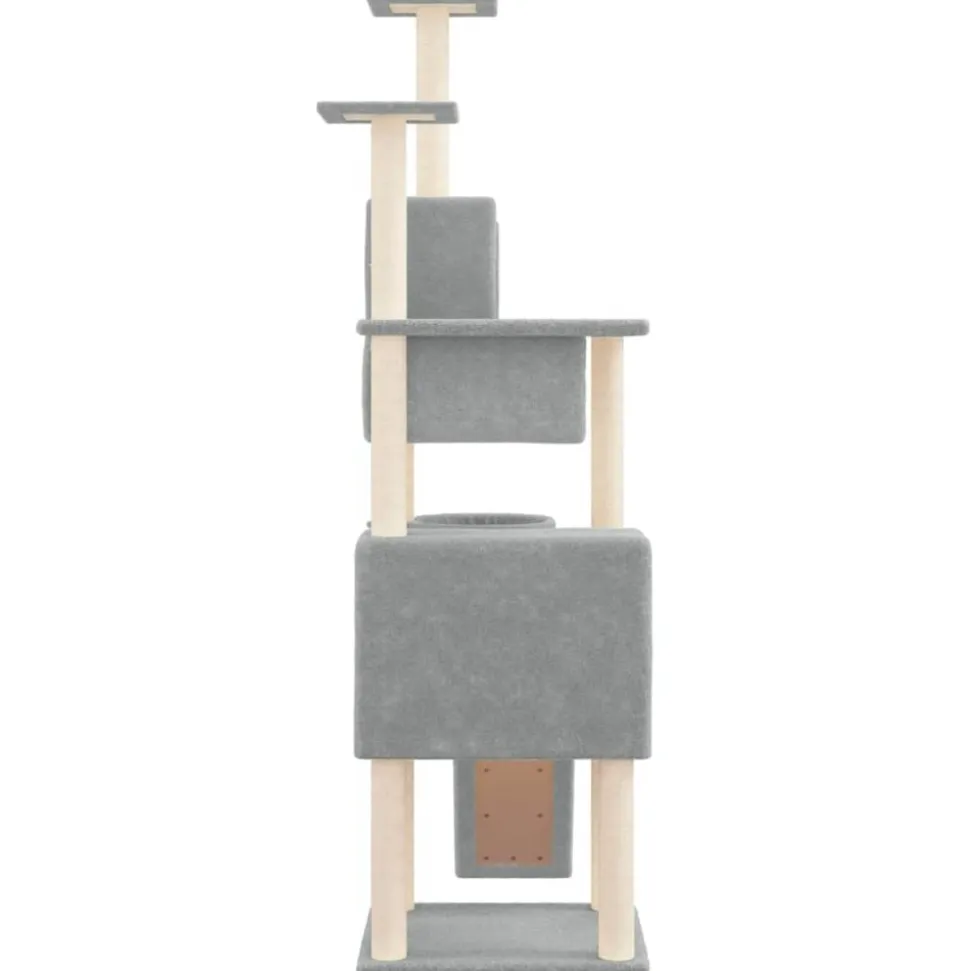 MAISON EXCLUSIVE - Arbre à chat avec griffoirs en sisal gris clair 168 cm