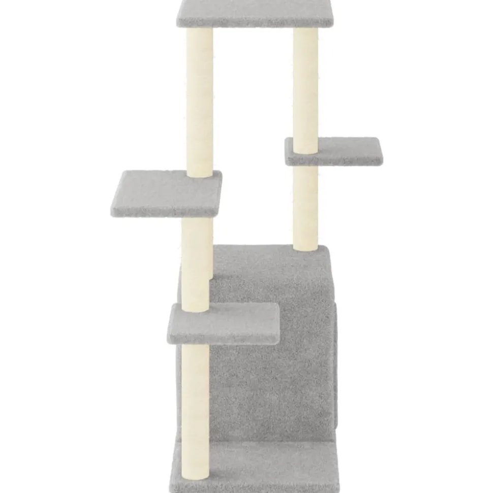 MAISON EXCLUSIVE - Arbre à chat avec griffoirs en sisal gris clair 97,5 cm