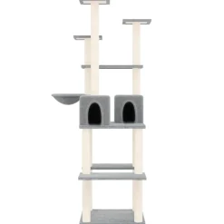 MAISON EXCLUSIVE - Arbre à chat avec griffoirs en sisal gris clair 167 cm