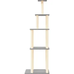 MAISON EXCLUSIVE - Arbre à chat avec griffoirs en sisal gris clair 183 cm