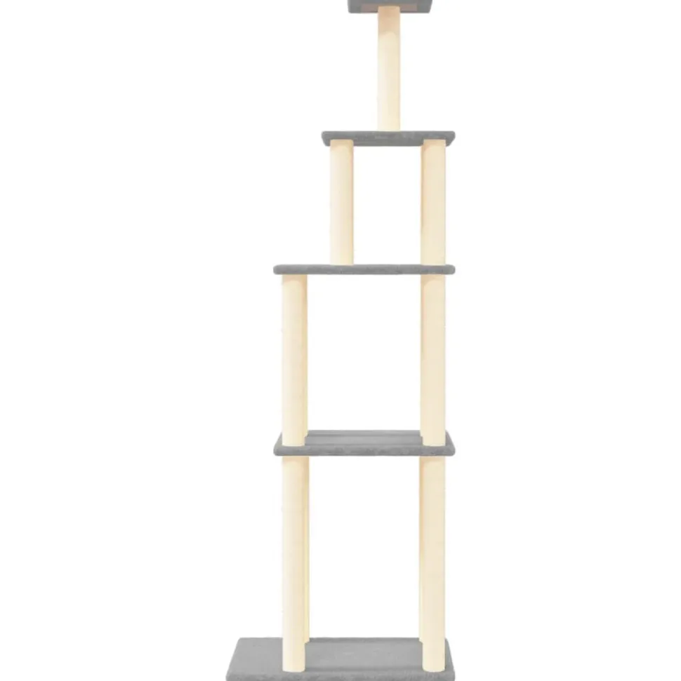 MAISON EXCLUSIVE - Arbre à chat avec griffoirs en sisal gris clair 183 cm