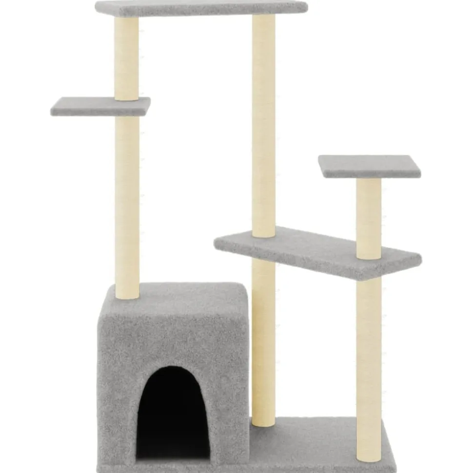 MAISON EXCLUSIVE - Arbre à chat avec griffoirs en sisal gris clair 107,5 cm