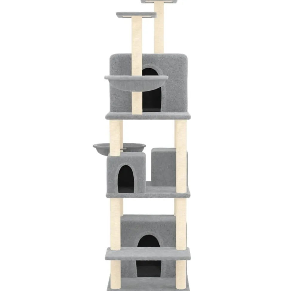 MAISON EXCLUSIVE - Arbre à chat avec griffoirs en sisal gris clair 180 cm