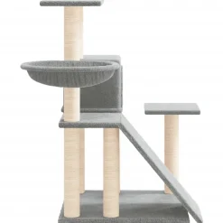 MAISON EXCLUSIVE - Arbre à chat avec griffoirs en sisal gris clair 82 cm