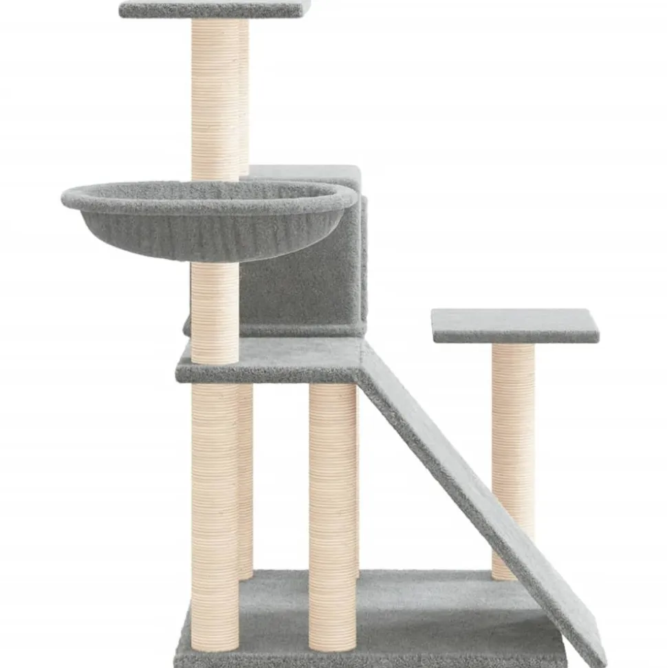 MAISON EXCLUSIVE - Arbre à chat avec griffoirs en sisal gris clair 82 cm