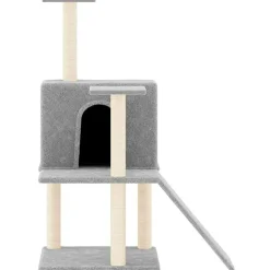 MAISON EXCLUSIVE - Arbre à chat avec griffoirs en sisal gris clair 109 cm