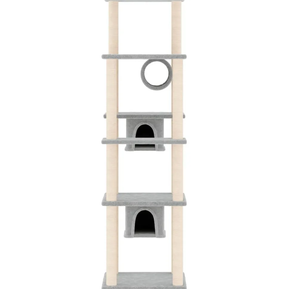 MAISON EXCLUSIVE - Arbre à chat avec griffoirs en sisal gris clair 169 cm