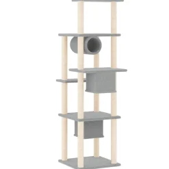 MAISON EXCLUSIVE - Arbre à chat avec griffoirs en sisal gris clair 169 cm